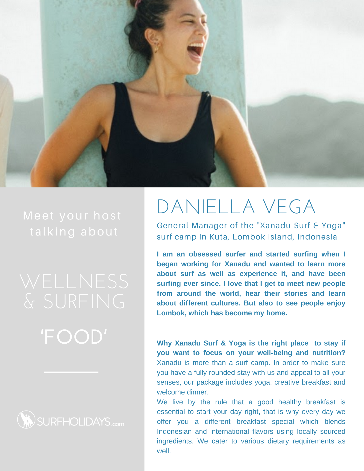 Meet your Host - Daniella from Xanadu Surf & Yoga