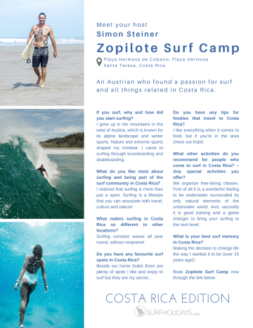 Meet your Host - Simon from Zopilote Surf Camp in Santa Teresa