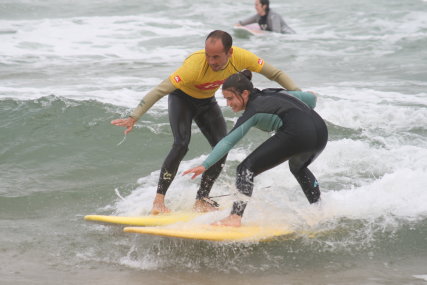 Surfing at Playa de Somo